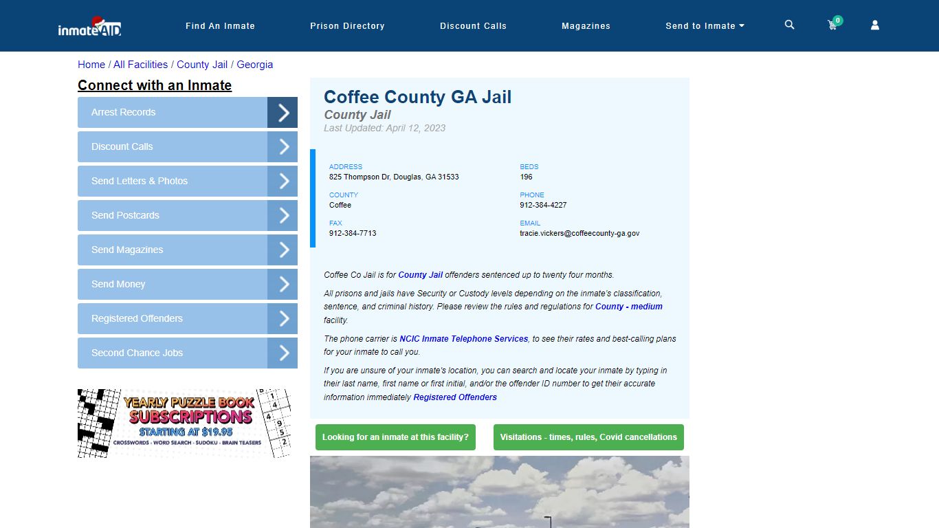 Coffee County GA Jail - Inmate Locator - Douglas, GA